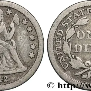 ÉTATS-UNIS D'AMÉRIQUE 1 Dime (10 Cents) Liberté assise 1842 Philadelphie fwo_830650 Monde Marque