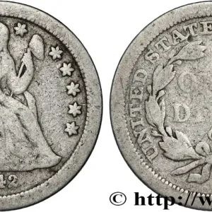 Offre Du Jour ÉTATS-UNIS D'AMÉRIQUE Dime Liberté assise variété avec draperie 1842 Nouvelle-Orléans fwo_830653 Monde