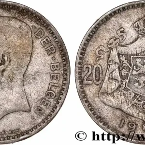 Authentique BELGIQUE 20 Francs Albert Ier légende Flamande 1934 fwo_776938 Monde