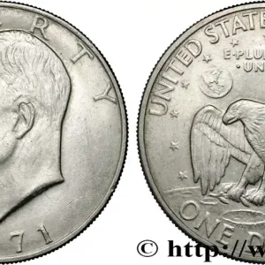 ÉTATS-UNIS D'AMÉRIQUE 1 Dollar Eisenhower / aigle posé sur la Lune 1971 Philadelphie fwo_817291 Monde Solde
