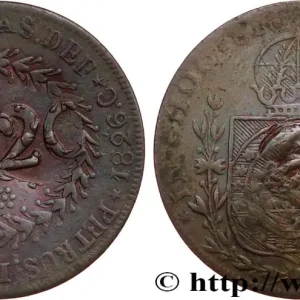 BRÉSIL - EMPIRE DU BRÉSIL - PIERRE II 20 Réis contremarqué sur une 40 Réis de 1826 (1835) fwo_821158 Monde Produit De Marque