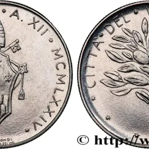 VATICAN ET ÉTATS PONTIFICAUX 50 Lire armes au nom de Paul VI an XII 1974 Rome fwo_821514 Monde Top Vente