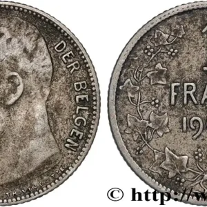 BELGIQUE 1 Frank (Franc) Léopold II légende flamande 1909 fwo_822286 Monde Fait Main
