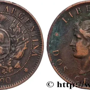 ARGENTINE 2 Centavos 1890 fwo_822341 Monde Seulement Aujourd’hui