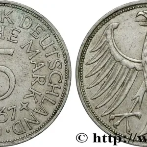 ALLEMAGNE 5 Mark aigle 1967 Hambourg fwo_824890 Monde Solde