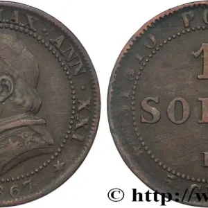 Tendance VATICAN ET ÉTATS PONTIFICAUX 1 Soldo an XXI buste large 1867 Rome fwo_827331 Monde