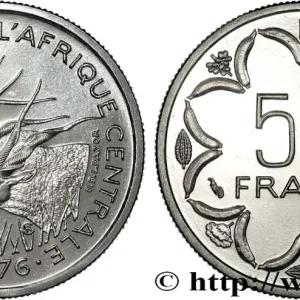 Satisfait Ou Remboursé ÉTATS DE L'AFRIQUE CENTRALE Essai de 50 Francs antilopes lettre ‘B’ République Centrafricaine 1976 Paris fwo_831041 Monde