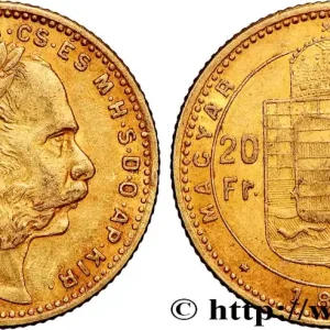 OR, PALLADIUM ET PLATINE INVESTISSEMENT 20 Francs or ou 8 Forint, 2e type François-Joseph Ier 1886 Kremnitz fwo_834588 Monde Seulement Aujourd’hui