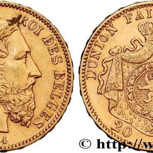 Prix Réduit OR, PALLADIUM ET PLATINE INVESTISSEMENT 20 Francs Léopold II 1874 Bruxelles fwo_834608 Monde