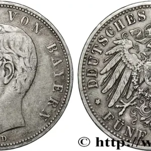 ALLEMAGNE - ROYAUME DE BAVIÈRE - OTHON 5 Mark 1904 Munich fwo_840997 Monde Retour Gratuit
