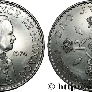 Petit Prix MONACO 50 Francs Rainier III 1974 Paris fwo_841453 Monde