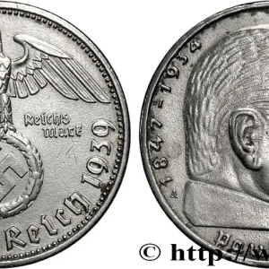 ALLEMAGNE 2 Reichsmark Maréchal Paul von Hindenburg 1939 Berlin fwo_841841 Monde Prix Bas