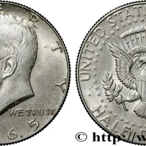 Fait Main ÉTATS-UNIS D'AMÉRIQUE 1/2 Dollar Kennedy 1965 Philadelphie fwo_842023 Monde