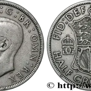 ROYAUME-UNI 1/2 Crown Georges VI 1948 fwo_842226 Monde Seulement Aujourd’hui