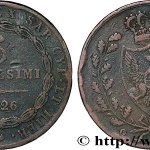 ITALIE - ROYAUME DE SARDAIGNE 5 Centesimi Royaume de Sardaigne type au “P” 1826 Gênes fwo_842245 Monde Remise