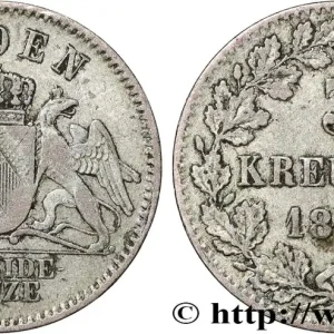 ALLEMAGNE - BADE 3 Kreuzer Grand-Duché de Bade 1866 fwo_842269 Monde Nouvel Arrivage