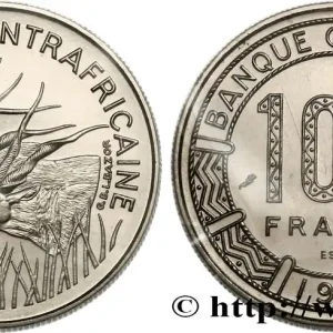 Édition Limitée CENTRAFRIQUE Essai de 100 Francs antilopes 1971 Paris fwo_842283 Monde