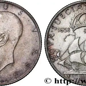 Livraison Express SUÈDE 2 Kronor 300e anniversaire de la colonisation du Delaware 1938 fwo_841703 Monde