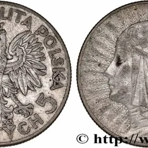 POLOGNE 5 Zlotych reine Jadwiga 1933 Varsovie fwo_777222 Monde Réduction