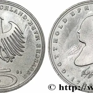 Bon Plan ALLEMAGNE 5 Mark aigle Gotthold Ephraim Lessing 1981 Hambourg - J fwo_784396 Monde