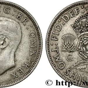 ROYAUME-UNI 1 Florin (2 Shillings) Georges VI 1944 fwo_795998 Monde Original