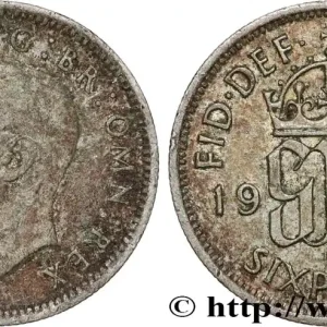 Acheter Direct ROYAUME-UNI 6 Pence Georges VI 1944 fwo_812274 Monde