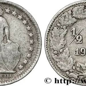 SUISSE 1/2 Franc Helvetia 1921 Berne - B fwo_812536 Monde Offre Limitée