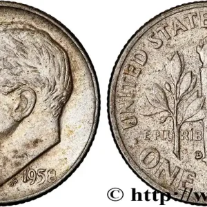 Must-Have ÉTATS-UNIS D'AMÉRIQUE 1 Dime(10 Cents) Roosevelt 1958 Denver fwo_815639 Monde