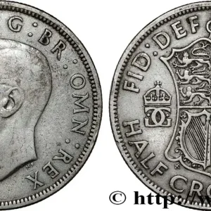 Nouveauté ROYAUME-UNI 1/2 Crown Georges VI 1944 fwo_819221 Monde