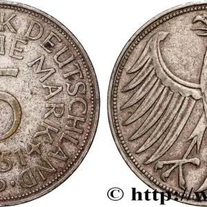 Commander Maintenant ALLEMAGNE 5 Mark aigle 1951 Munich fwo_819611 Monde