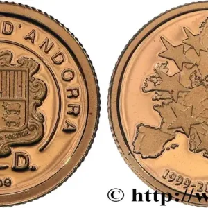 ANDORRE (PRINCIPAUTÉ) 2 Diners Proof 10 ans de l’Euro 2009 fwo_822615 Monde Édition Limitée