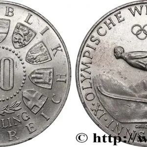 En Vogue AUTRICHE 50 Schilling Jeux Olympiques d’Innsbruck, saut à ski 1964 Vienne fwo_822747 Monde