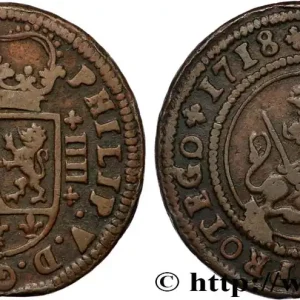 Usine Directe ESPAGNE 4 Maravedis frappe au nom de Philippe V 1718 Valence fwo_832765 Monde