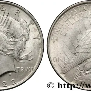 Garantie Incluse ÉTATS-UNIS D'AMÉRIQUE 1 Dollar Peace 1922 Philadelphie fwo_833207 Monde