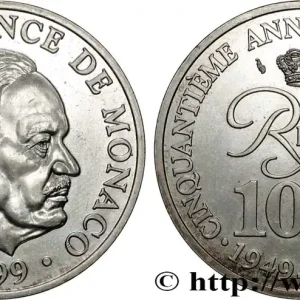 MONACO 100 Francs Rainier III 50e anniversaire de règne 1999 Paris fwo_833634 Monde Meilleure Vente