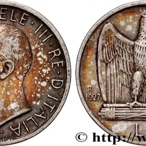 Meilleure Qualité ITALIE 5 Lire Victor Emmanuel III 1927 Rome fwo_833675 Monde