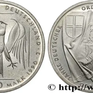 ALLEMAGNE 10 Mark Proof 800e anniversaire de l’ordre teutonique 1990 Hambourg fwo_834057 Monde Promotion Saisonnière