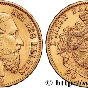 Exclusif OR, PALLADIUM ET PLATINE INVESTISSEMENT 20 Francs Léopold II 1870 Bruxelles fwo_834606 Monde