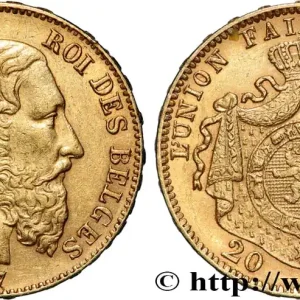 OR, PALLADIUM ET PLATINE INVESTISSEMENT 20 Francs Léopold II 1877 Bruxelles fwo_841276 Monde Must-Have