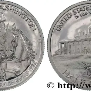 ÉTATS-UNIS D'AMÉRIQUE 1/2 Dollar Proof 250e anniversaire de la naissance de George Washington 1982 San Francisco - S fwo_828902 Monde Livraison Gratuite