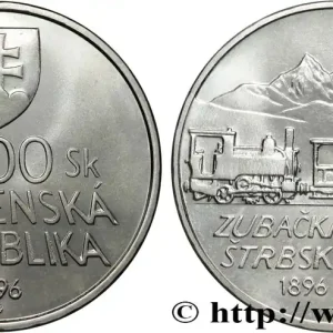 SLOVAQUIE 200 Korun centenaire de l’ouverture de la ligne ferroviaire Štrba à Štrbské Pleso 1996 fwo_842741 Monde Achat Immédiat