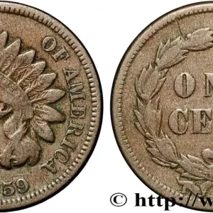 Quantité Limitée ÉTATS-UNIS D'AMÉRIQUE 1 Cent tête d’indien 1859 Philadelphie fwo_842151 Monde
