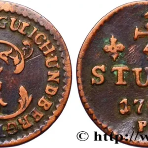 ALLEMAGNE - JULIERS-BERG 1/4 Stuber Duché de Jülich-Berg monogramme de Carl Théodore de Bavière 1785 Düsseldorf fwo_348162 Monde Dernier Modèle