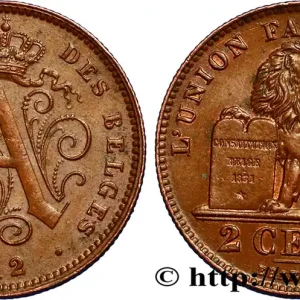 BELGIQUE 2 Centimes monogramme d’Albert Ier légende française 1912 fwo_382096 Monde Meilleure Vente