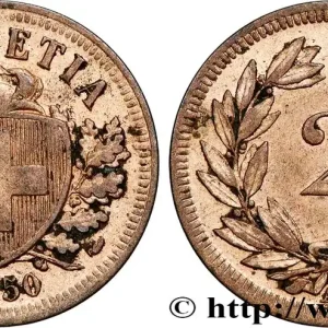 Prix Bas SUISSE 2 Centimes (Rappen) croix suisse 1850 Paris fwo_815749 Monde