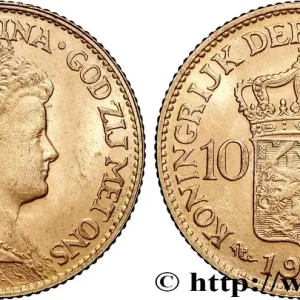 OR, PALLADIUM ET PLATINE INVESTISSEMENT 10 Gulden, 3e type Wilhelmina 1917 Utrecht fwo_834493 Monde Dernier Modèle