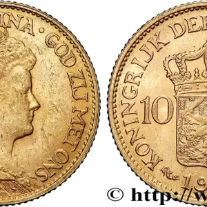 OR, PALLADIUM ET PLATINE INVESTISSEMENT 10 Gulden, 3e type Wilhelmina 1917 Utrecht fwo_834494 Monde Acheter Direct