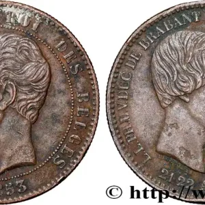 BELGIQUE 10 Centimes Mariage du Duc et de la Duchesse de Brabant 1853 Bruxelles fwo_835119 Monde Seulement Aujourd’hui