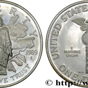 ÉTATS-UNIS D'AMÉRIQUE 1 Dollar Proof bicentenaire du Congrès 1989 San Francisco - S fwo_835704 Monde Produit De Marque