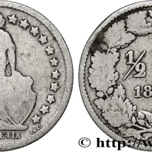 SUISSE 1/2 Franc Helvetia 1898 Berne fwo_835781 Monde Prix Choc